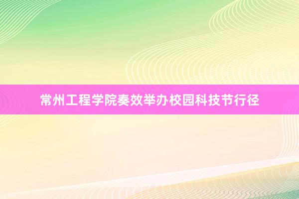常州工程学院奏效举办校园科技节行径